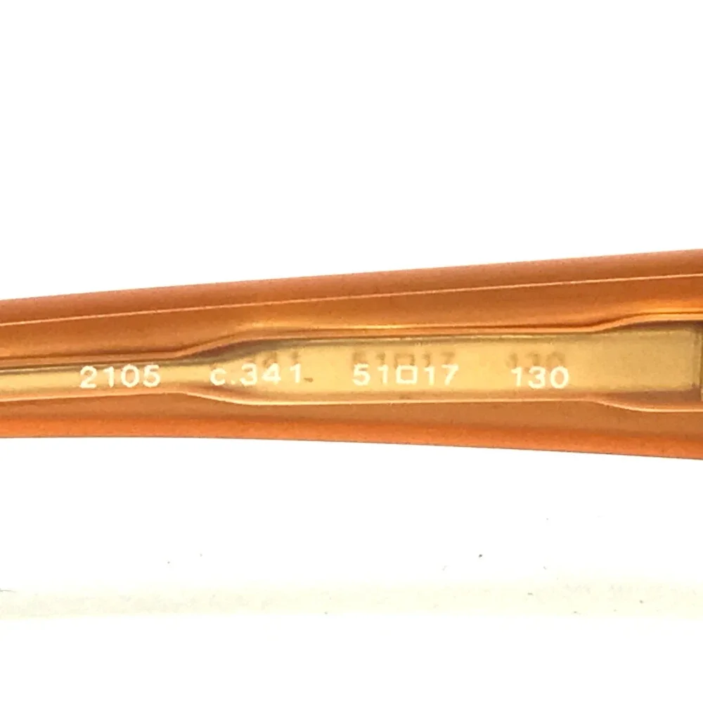 Chanel Eyeglasses Frames 2105 c.341 Black Orange Gold Wire Rim 51-17-130